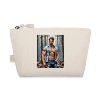 Beaux hommes avec un corps musclé - bûcheron dans le - Trousse biologique - nature - Devant