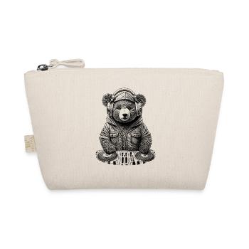 Teddybär an den Decks – Perfektes Shirt für Partys - Bio-Täschchen - Natur - Vorne