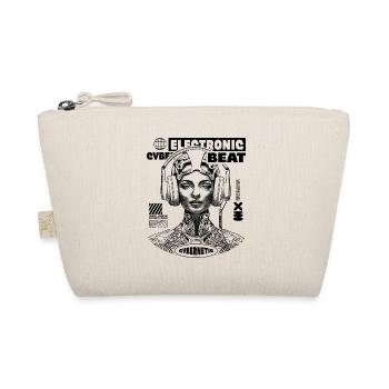 Cyber Beats shirt with futuristic design - Organic Pouch - nature - Front
