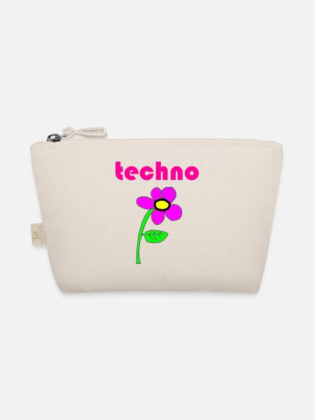 techno blume - Bio-Täschchen - Natur - Vorne