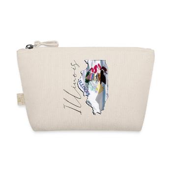 Illinois (United States) | Real Flag | Flag Map Script - Organic Pouch - nature - Front