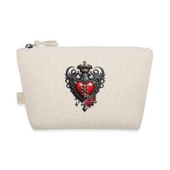 Elegant Gothic Heart - Organic Pouch - nature - Front