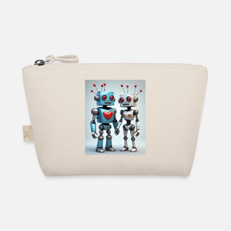 Roboter Pärchen Bio-Täschchen