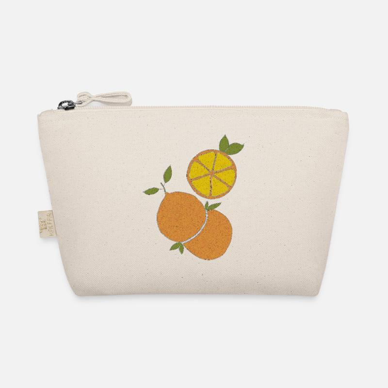 Orange Fabric Organic Pouch