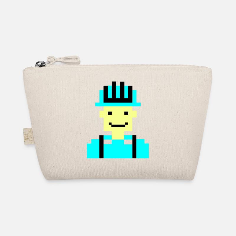 Construction Worker Pixel 01 Organic Pouch