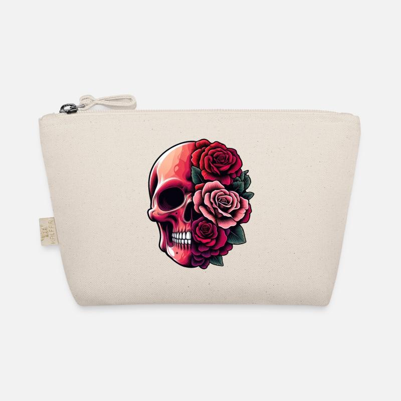 Skull and Bouquet Organic Pouch