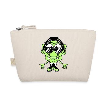 Cool DJ Leprechaun Green Gnome Grandpa Music Party Fun - Organic Pouch - nature - Front