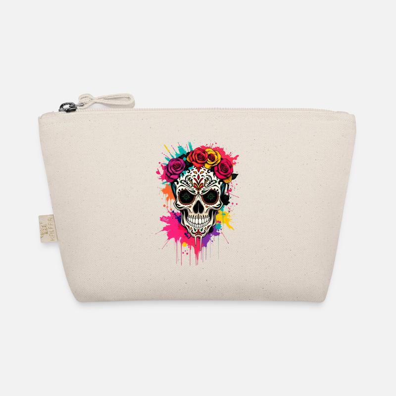 Viva Vida Skull - Bio-Täschchen - Natur