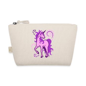 Einhorn individuell 3farbig SVG - Bio-Täschchen - Natur - Vorne