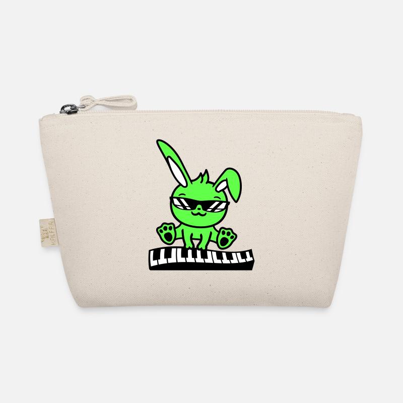 Easter Bunny Rabbit Cute Piano Keyboard Playing Organic Pouch