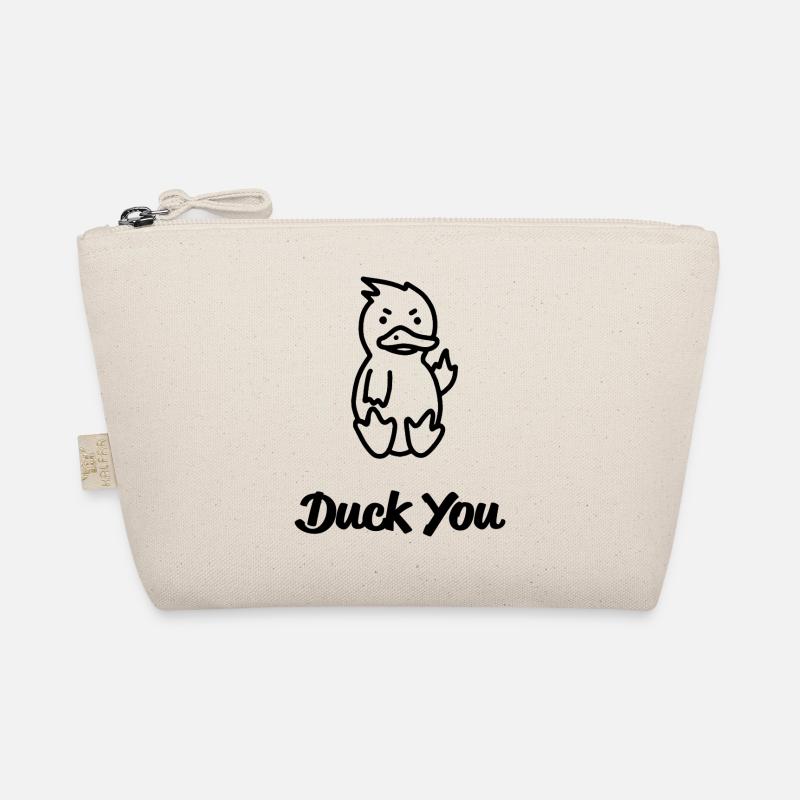 Duck You! | Ente mit Mittelfinger Schimpfwort Bio-Täschchen