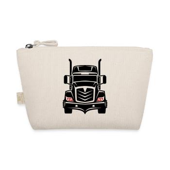 Trucker Truck Driver Icon - Organic Pouch - nature - Front