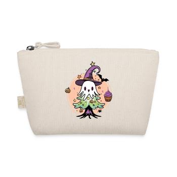 Ghost Xmas - Halloween Ghost in Christmas Tree Look - Organic Pouch - nature - Front