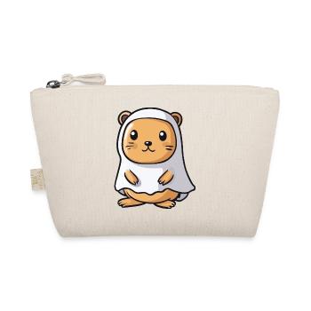 Beaver Halloween Comic Ghost - Organic Pouch - nature - Front