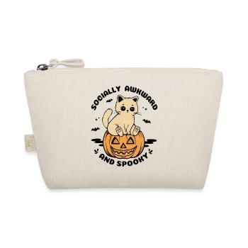 Socially Awkward And Spooky Cute Cat - Organic Pouch - nature - Front