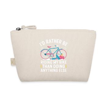 Fahrradfahrer Illustration T-Shirt Design - Bio-Täschchen - Natur - Vorne