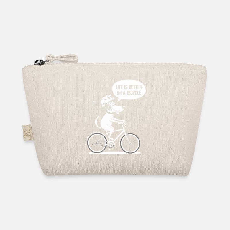 Bicycle Life Better Slogan Design Organic Pouch