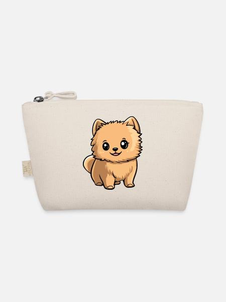 Poméranien Chien Bande Dessinée Mignon Poméranien - Trousse biologique - nature - Devant