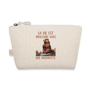 La vie est meilleure avec une marmotte - Trousse biologique - nature - Devant