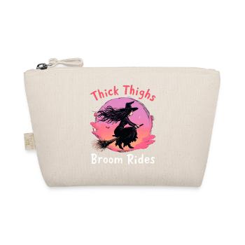 Thick Thighs Broom Rides Halloween Vibes - Organic Pouch - nature - Front