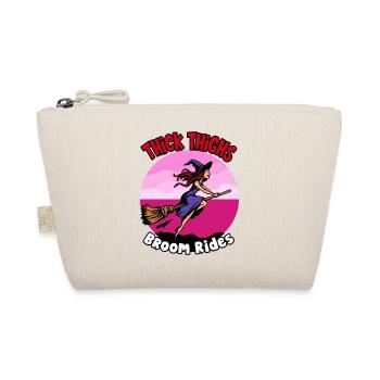 Thick Thighs Broom Rides Halloween Fun - Organic Pouch - nature - Front