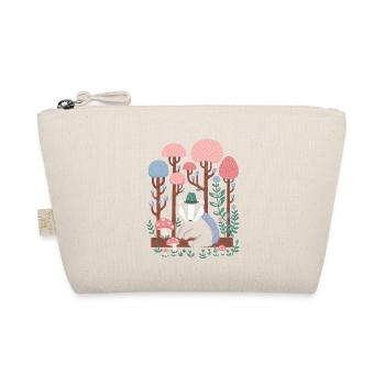 Cottagecore Forest Landscape with Badger and Mushrooms - Organic Pouch - nature - Front