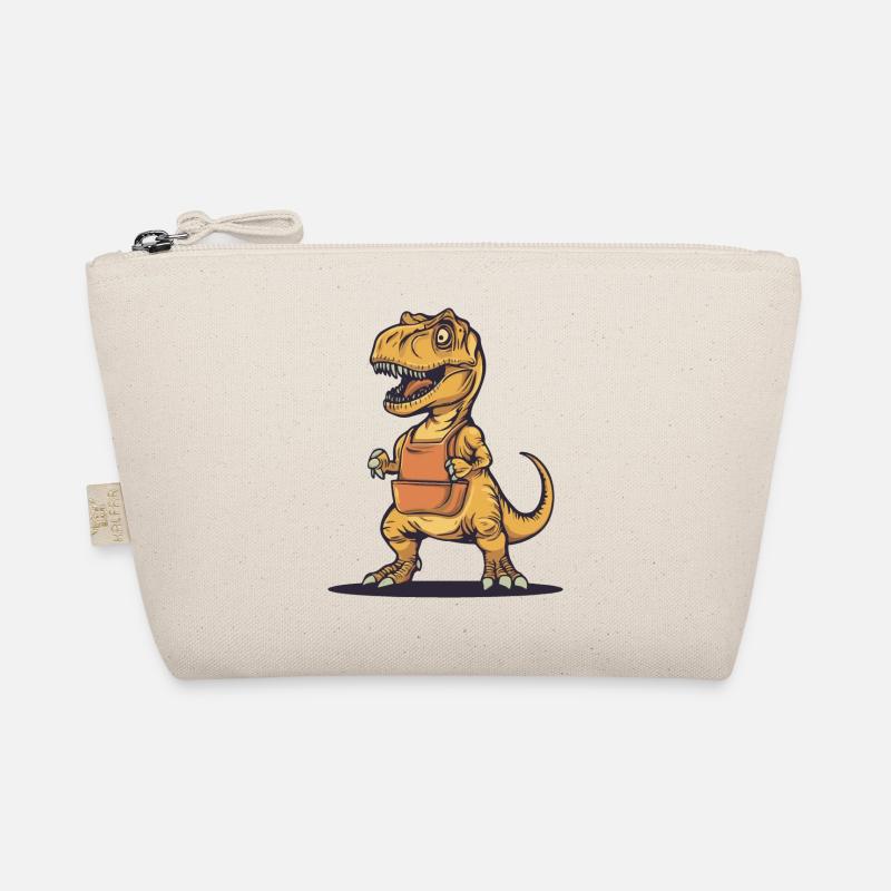 Humorvoller Dinosaurier mit Schürze Bio-Täschchen