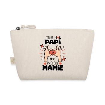 j'aime mon papi préfére mamie naissance bébé - Trousse biologique - nature - Devant