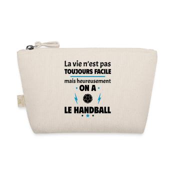 La vie n'est pas toujours facile handball - Trousse biologique - nature - Devant
