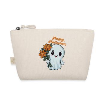 Happy Halloween Gespenst - Spooky Ghost - Bio-Täschchen - Natur - Vorne