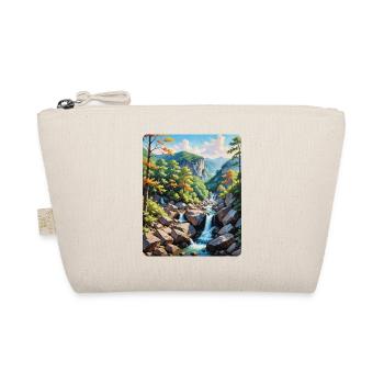 Ruhige Berg-Wasserfall-Landschaft - Bio-Täschchen - Natur - Vorne
