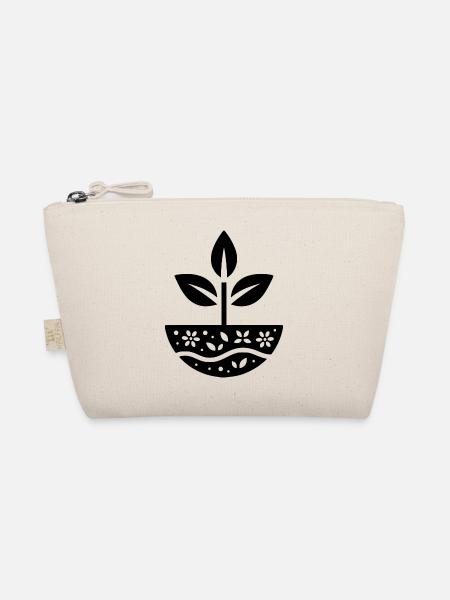 Minimalistisches Design - Pflanzen Grow - Bio-Täschchen - Natur