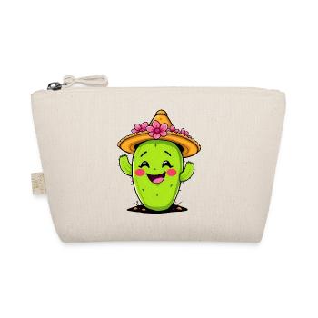 Cheerful Cactus Welcoming You in a Sombrero - Organic Pouch - nature - Front