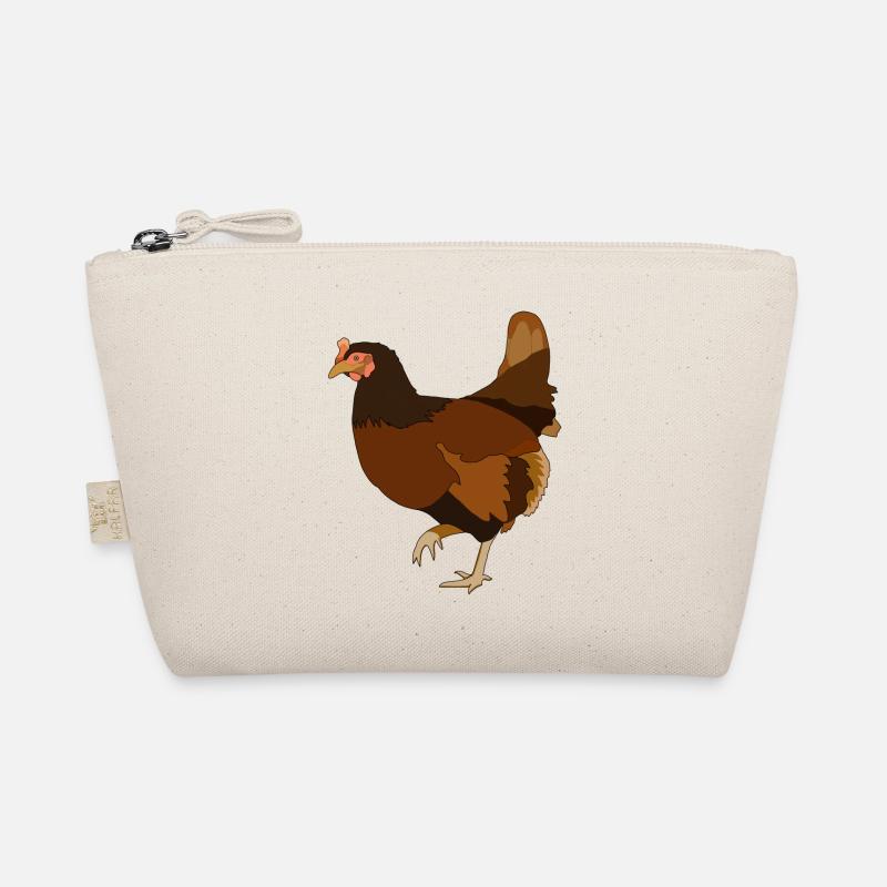Huhn Hühner - Bio-Täschchen - Natur
