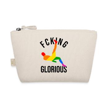Fußball Fallrückzieher cooles Geschenk - Bio-Täschchen - Natur - Vorne