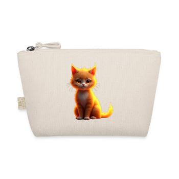 Flammenkatze Fantasie - Bio-Täschchen - Natur - Vorne
