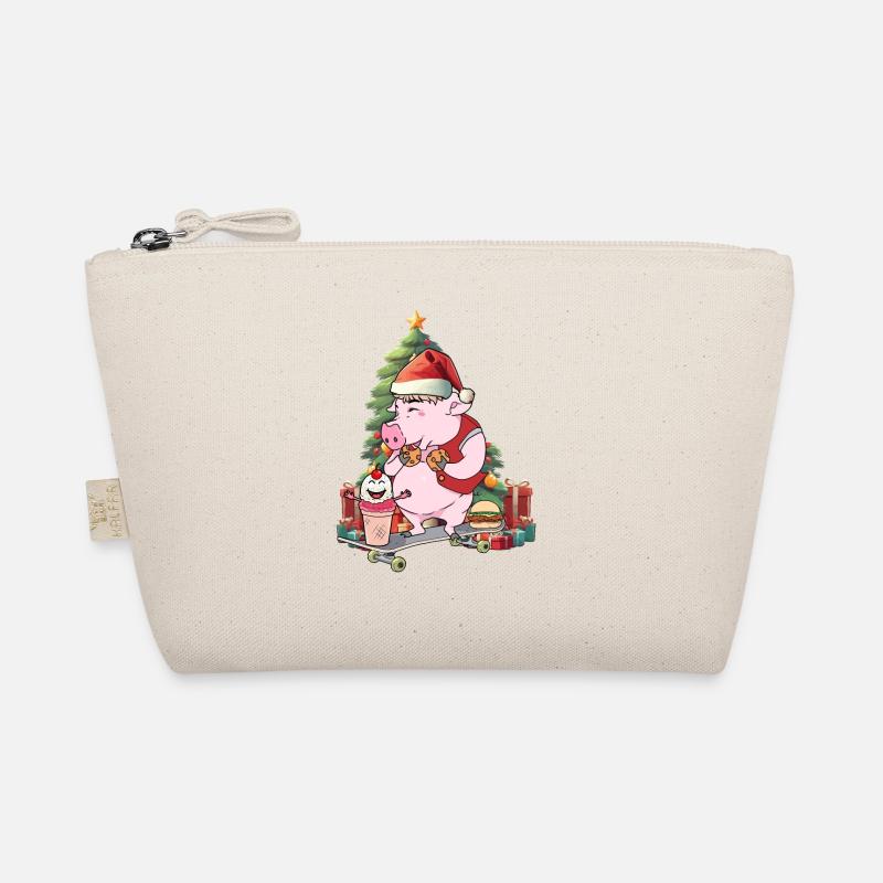 Presents Santa Nicholas Pig Santa Claus Organic Pouch