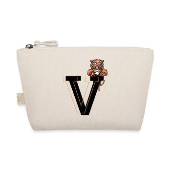 Buchstabe v Tiger - Geschenkidee - Bio-Täschchen - Natur - Vorne