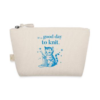 C’est une bonne journée pour tricoter - Knitting Cat Shirt - Trousse biologique - nature - Devant