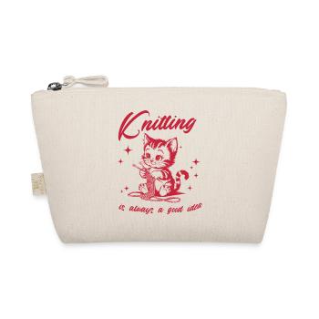 Le tricot est toujours une bonne idée - Knitting Cat - Trousse biologique - nature - Devant