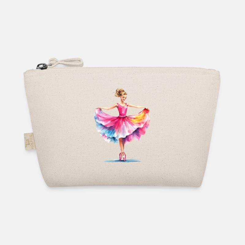 Ballet dancer in pink pink dress Organic Pouch