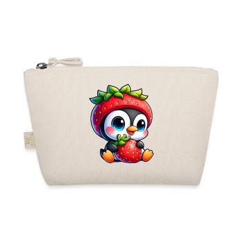 Drôle pingouin fraise chapeau dessin animé fruit - Trousse biologique - nature - Devant
