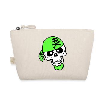 Chapeau de pirate crâne squelette tête de mort Halloween - Trousse biologique - nature - Devant
