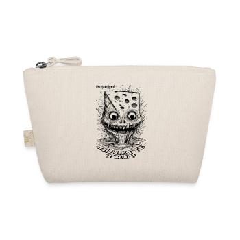Comic Horror T-Shirt with Melting Cheese - Organic Pouch - nature - Front
