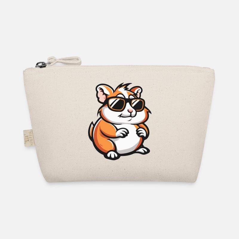 Hamster Comic Cool - Organic Pouch - nature