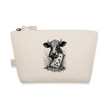 Party shirt: Cow meets melting raclette cheese - Organic Pouch - nature - Front