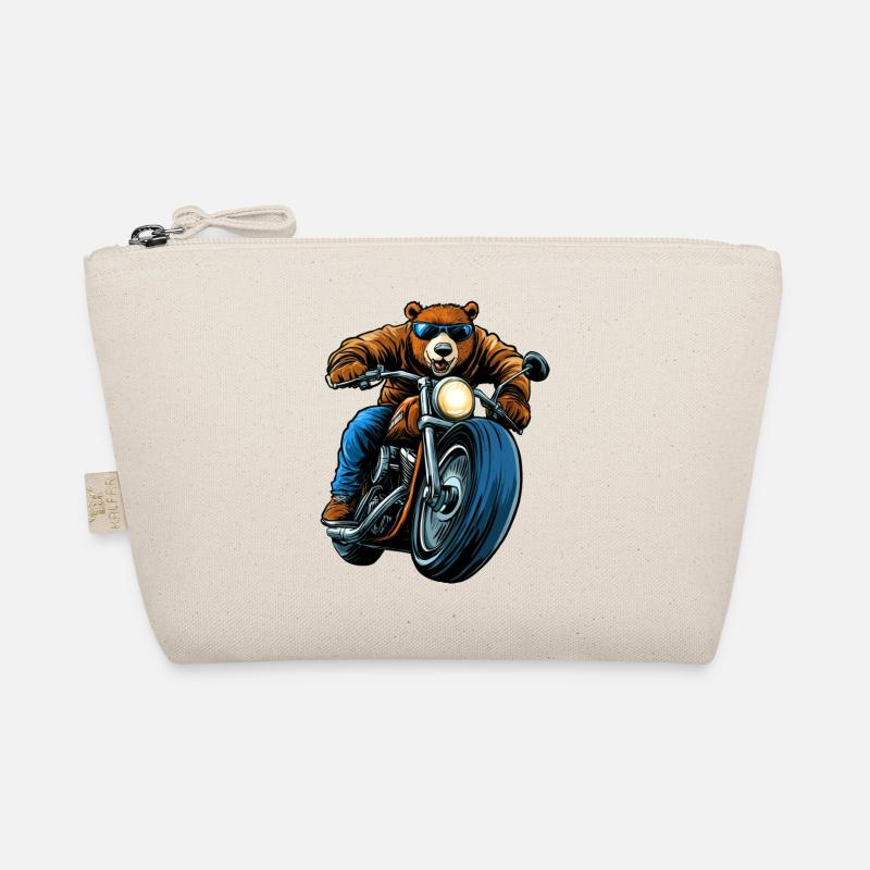 Bears Motorcyclist / Motorcycle Bear Organic Pouch