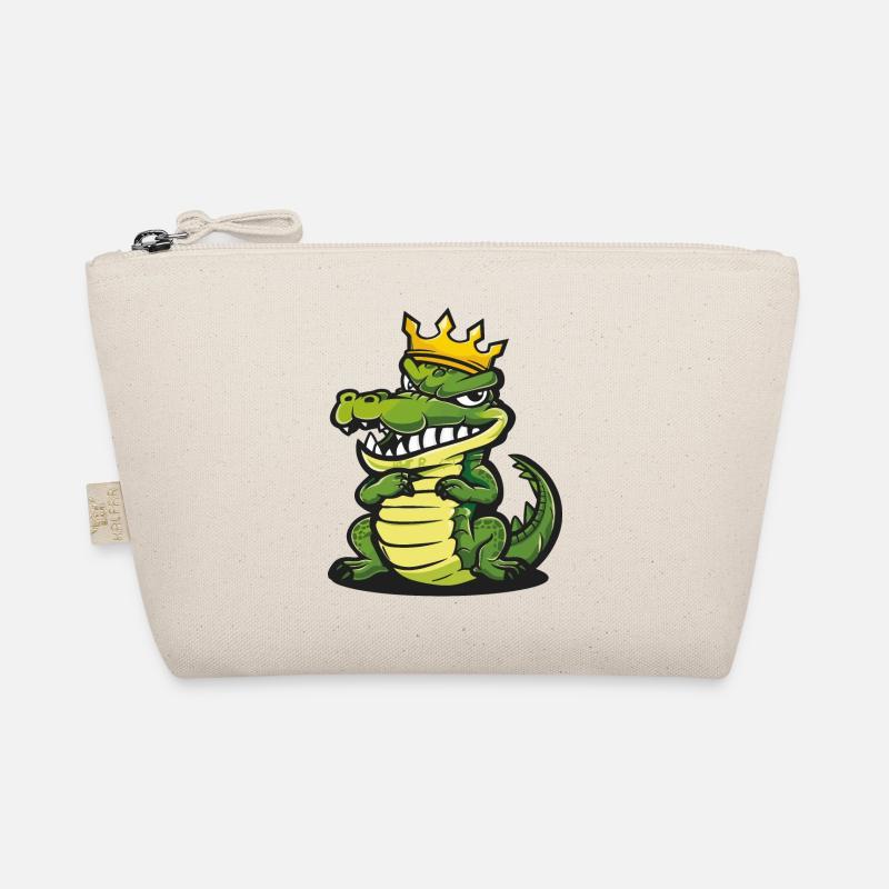 Alligator Cartoon Krone Bio-Täschchen
