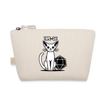 RPG Elven Katze & Würfel - TRPG Cat - Organic Pouch - nature - Front