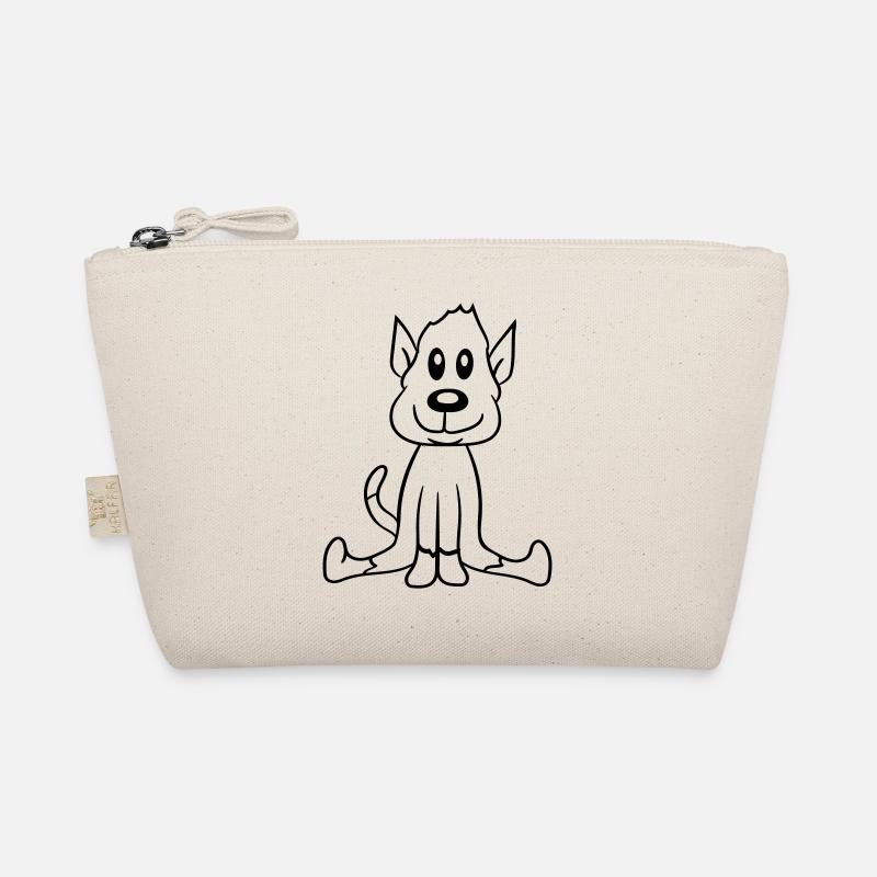 chien assis mignon petit chiot heureux animal de compagnie Trousse biologique